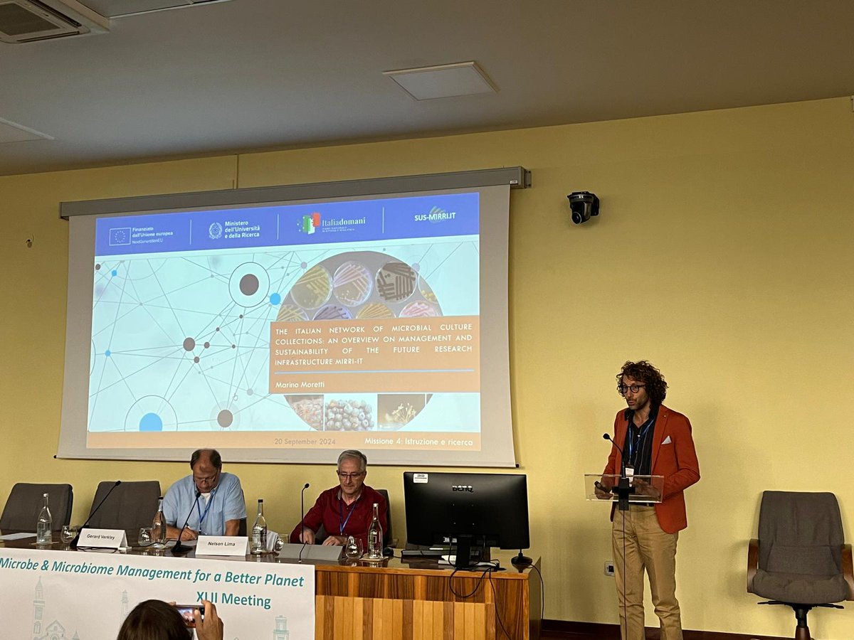 MarinoMoretti81's tweet photo. Great pleasure to present the situation of Italian microbial Culture Collections!
#ecco2024
#microbialcollections
#microorganisms https://t.co/5TlMCCDMoT