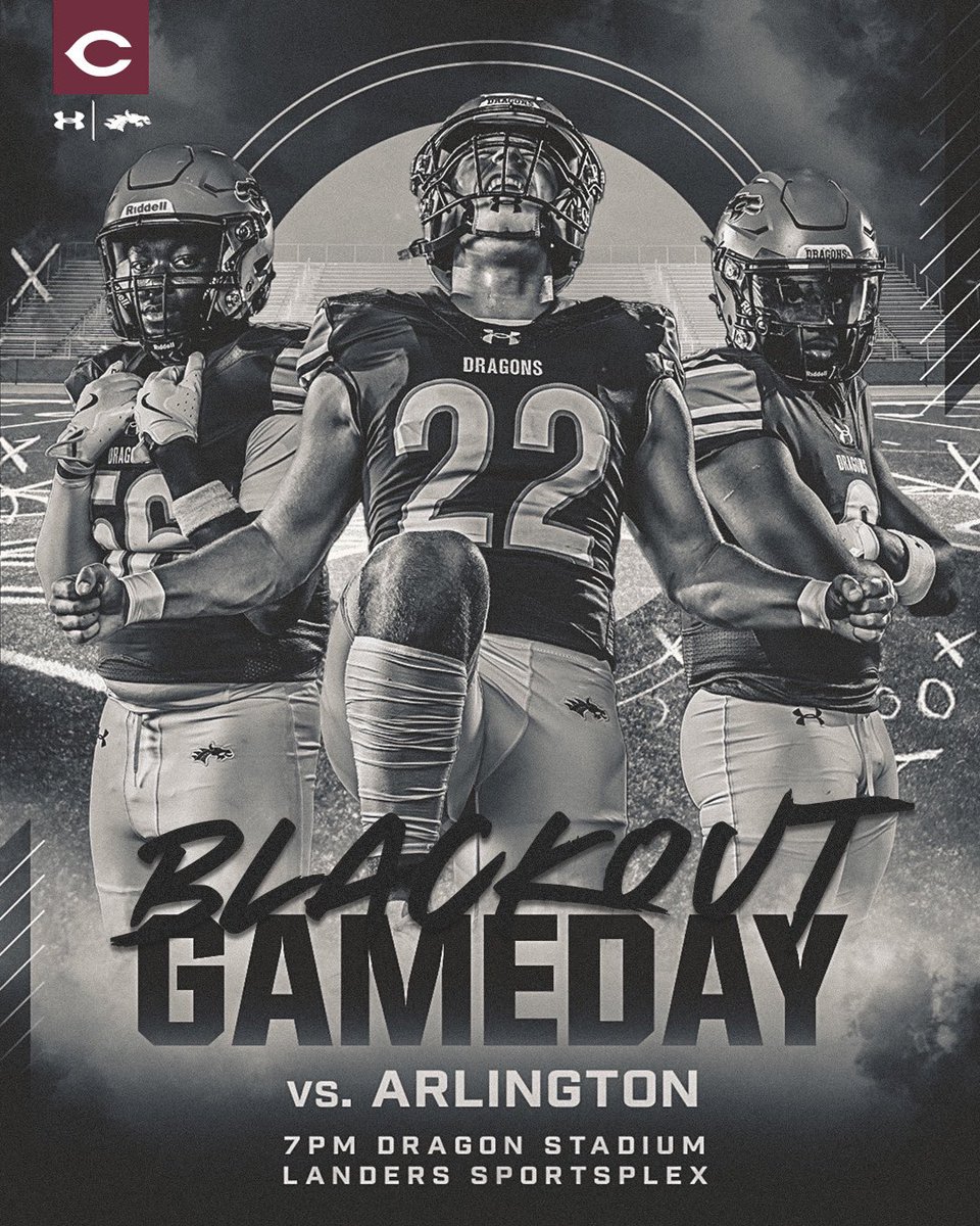 CHSDragonFB's tweet image. DRAGON NATION ITS GAMEDAY!!! Uniform combo for tonight is Black on Black bring the crazy 🔥😤‼️ #UnDEFINED

🆚Arlington High School
📍11605 E Shelby Dr, Collierville, TN 
🏟Dragon Stadium@Landers Sportsplex
📺 godragonsgo.com
🎟️ gofan.co/event/1609954?…
⏰ 7PM