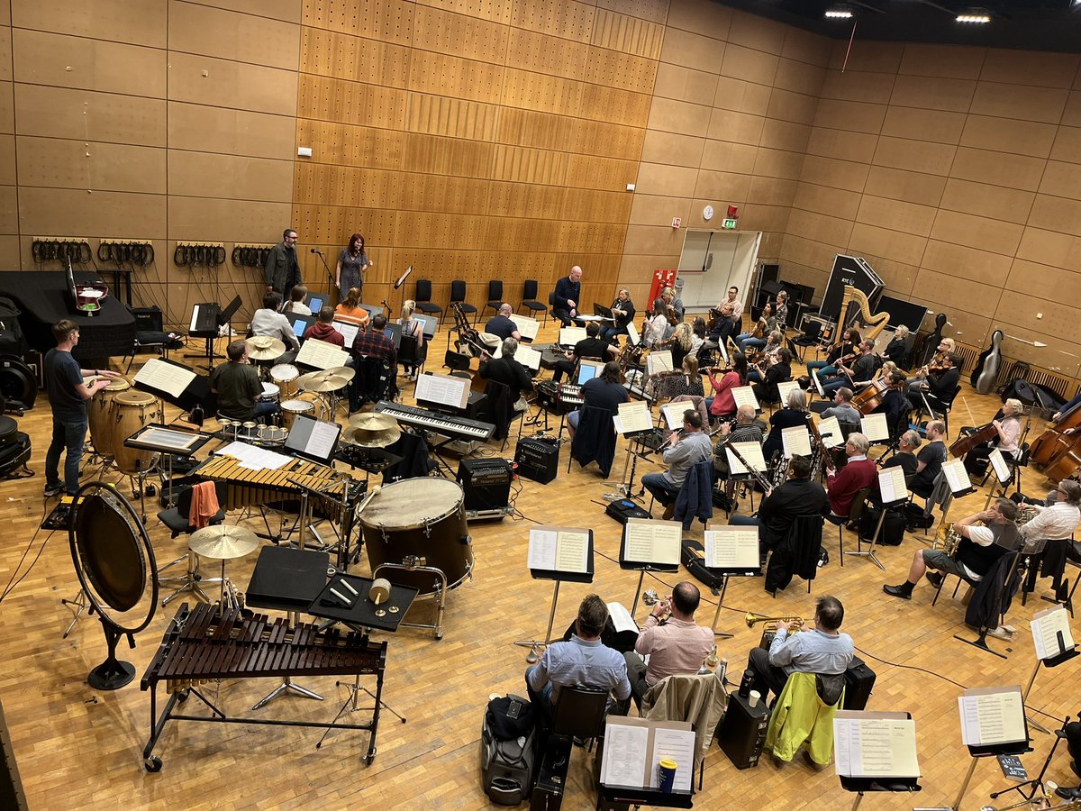 “Democracy is coming to the USA…” - Phelim Drew and Suzanne Savage rehearsing with the <a href="/rte_co/">RTÉConcertOrchestra</a> and Gavin Maloney for our celebration of Leonard Cohen on what would have been his 90th birthday - tomorrow at <a href="/3ArenaDublin/">3Arena</a> with <a href="/singularartists/">Singular Artists</a>.