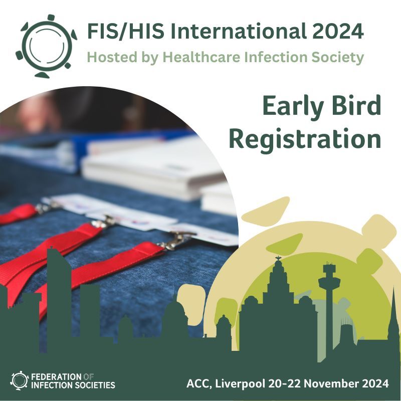 HISConf's tweet photo. Monday is the final day to register for the early bird registration rate at FIS HIS International 2024. Join us in Liverpool this November ๐https://t.co/kQR7mmoPr2
@FISConf @HIS_infection @biainfection #IPC #HISevents https://t.co/sacGFs5ROB