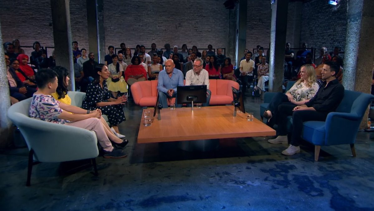 DanielMarkowicz's tweet photo. A screenshot from Britain's Best Parent (2020) S1 Ep.3 attending as an audience member. https://t.co/FX0bjZ8MSU