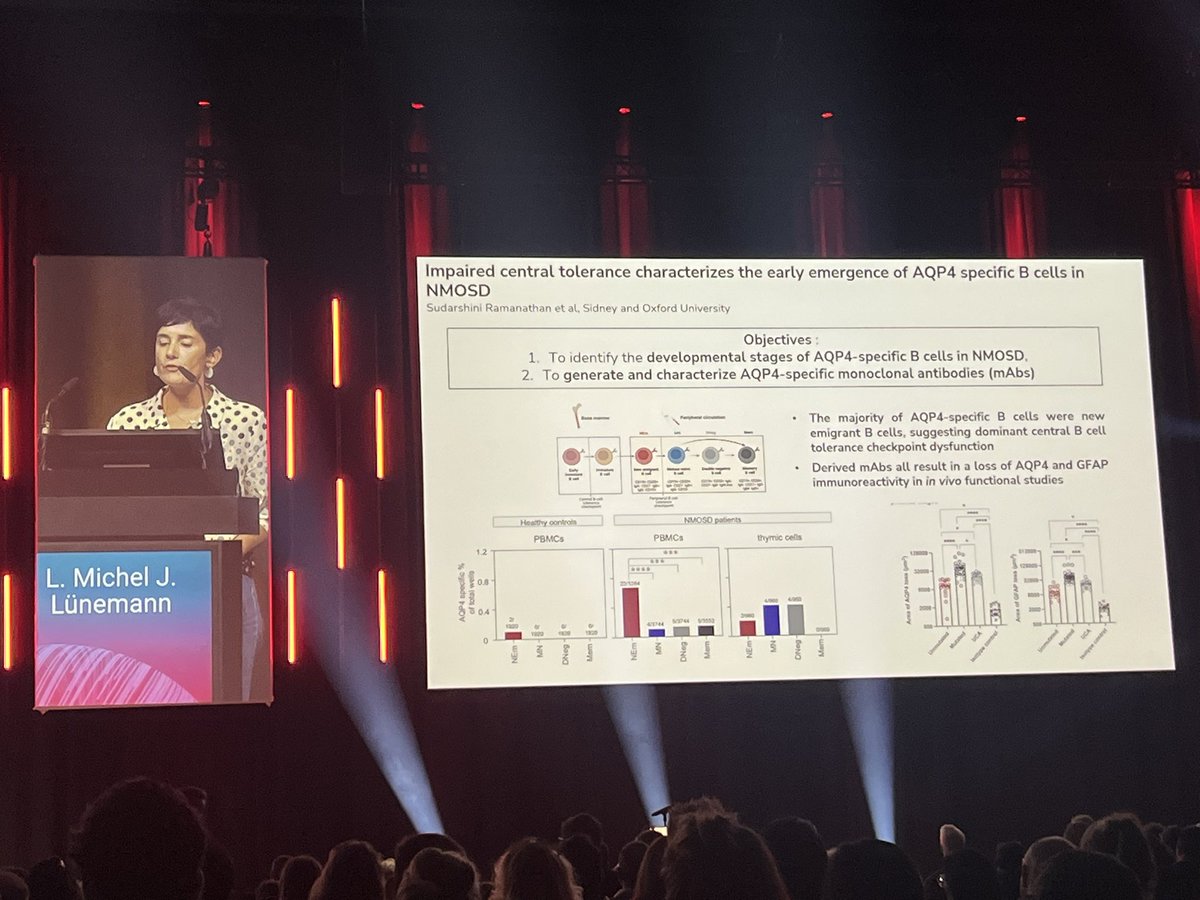 Fabienne Brilot (@fabiennebrilot) on Twitter photo The work of
<a href="/darshi_r/">Sudarshini Ramanathan</a> <a href="/Mayo_AING/">Mayo Florida AutoImmune Neurology Group</a> and <a href="/OConnorLabYale/">Kevin O'Connor</a> on B cell tolerance in #NMOSD featured in the Scientific highlights from #ECTRIMS2024. The work of
<a href="/darshi_r/">Sudarshini Ramanathan</a> <a href="/Mayo_AING/">Mayo Florida AutoImmune Neurology Group</a> and <a href="/OConnorLabYale/">Kevin O'Connor</a> on B cell tolerance in #NMOSD featured in the Scientific highlights from #ECTRIMS2024.