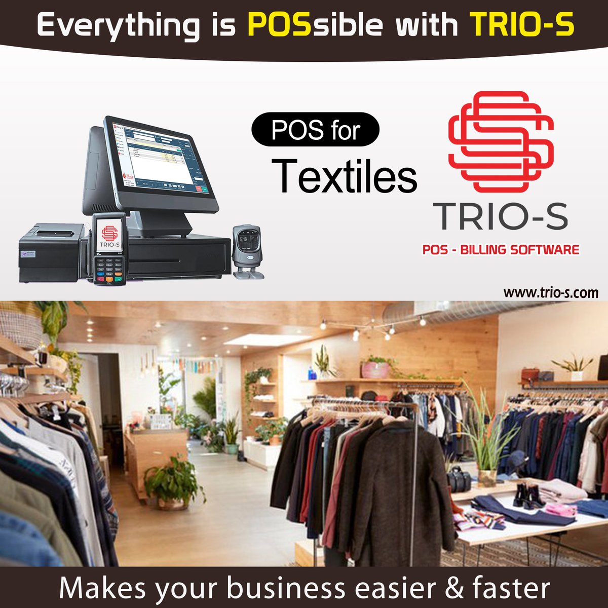 SakthiDevi5's tweet image. Upgrade your Retail Business with Easy, Fast &amp;amp; Smart!!! TRIO-S POS Billing Software!!! Price Starts from Rs.15000/- + Tax. LIVE ONLINE DEMO. For more details Call @ 8667243235 #triospos, #POSBilling, #posbillingsoftware, #textileshop, #restaurantbillingsoftware