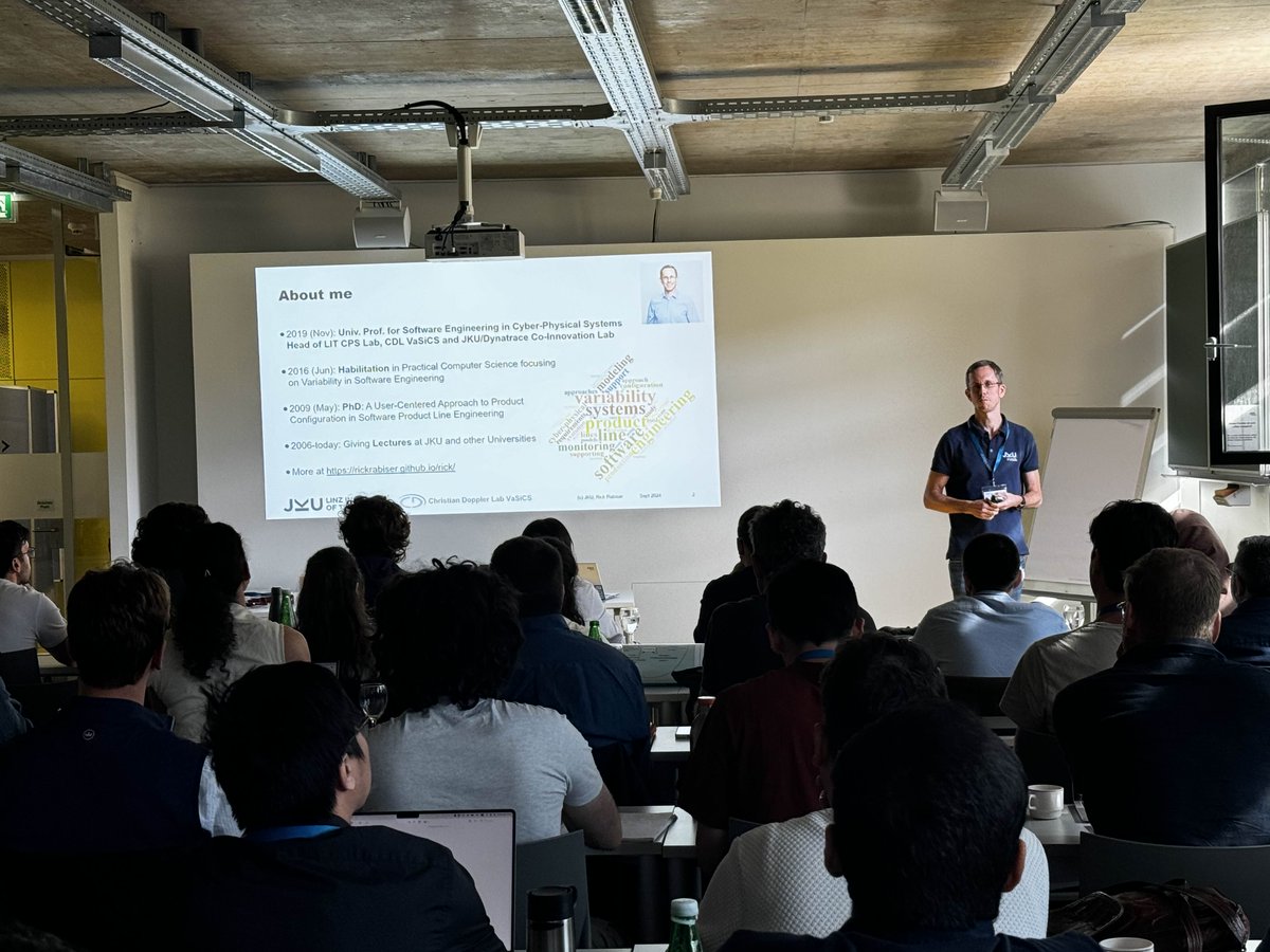 Rick Rabiser (@rickrabiser) on Twitter photo It was a pleasure to give an invited talk at the fame-school.github.io today on Model-Based Variability Management. Thank you for the invitation. Slides available on request. #litCPSlab #CDLVaSiCS <a href="/jkulinz/">JKU - Johannes Kepler Universität Linz</a> It was a pleasure to give an invited talk at the fame-school.github.io today on Model-Based Variability Management. Thank you for the invitation. Slides available on request. #litCPSlab #CDLVaSiCS <a href="/jkulinz/">JKU - Johannes Kepler Universität Linz</a>