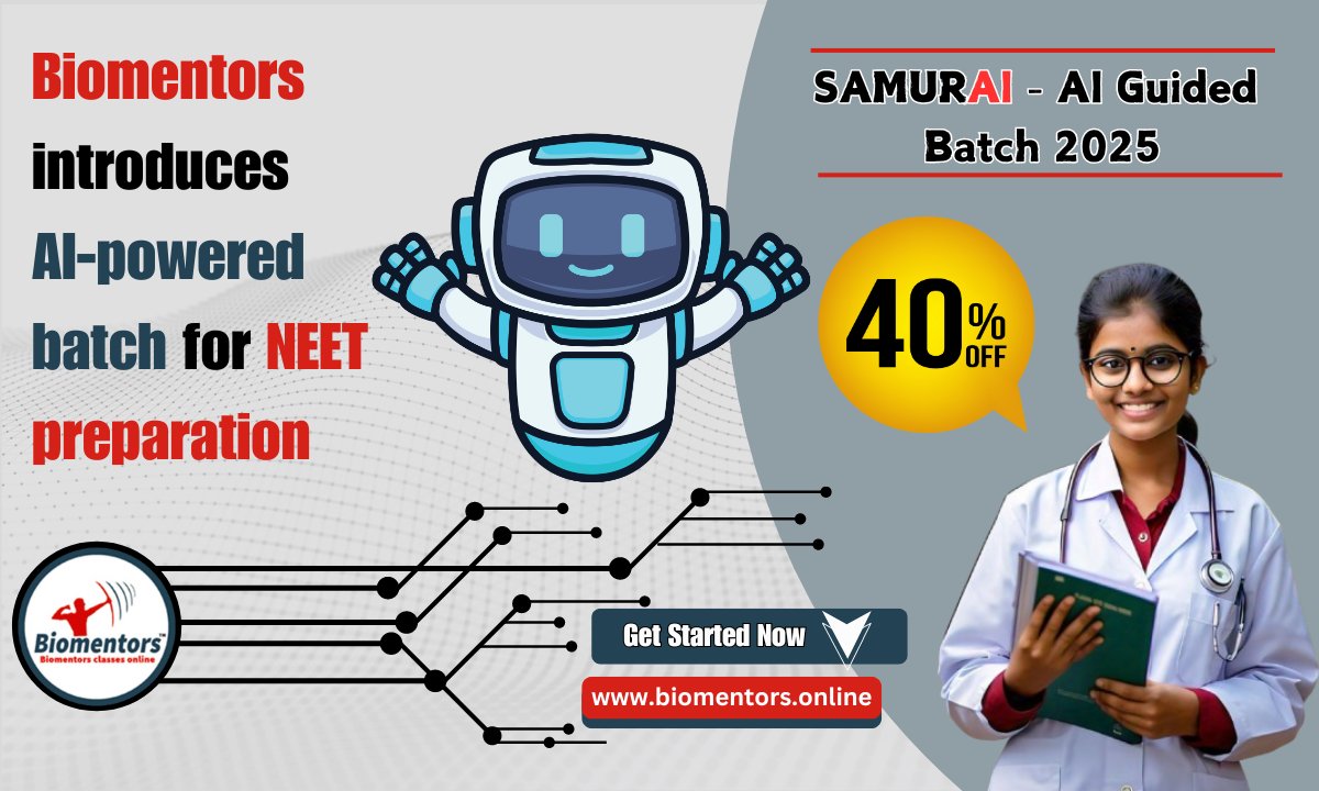SolutionP_Shiv's tweet image. Biomentors Introduces AI-Powered Batch for NEET Preparation: SAMURAI AI-Guided Batch 2025
Get Started Now!
#BiomentorsAINeetPreparationBatch
#NeetCoaching #NeetCoachingClasses #NeetCoachingCentre #OnlineNeetCoaching #BestCoachingForNeet #Biomentors

…ors-online-neet-coaching.blogspot.com/2024/09/biomen…