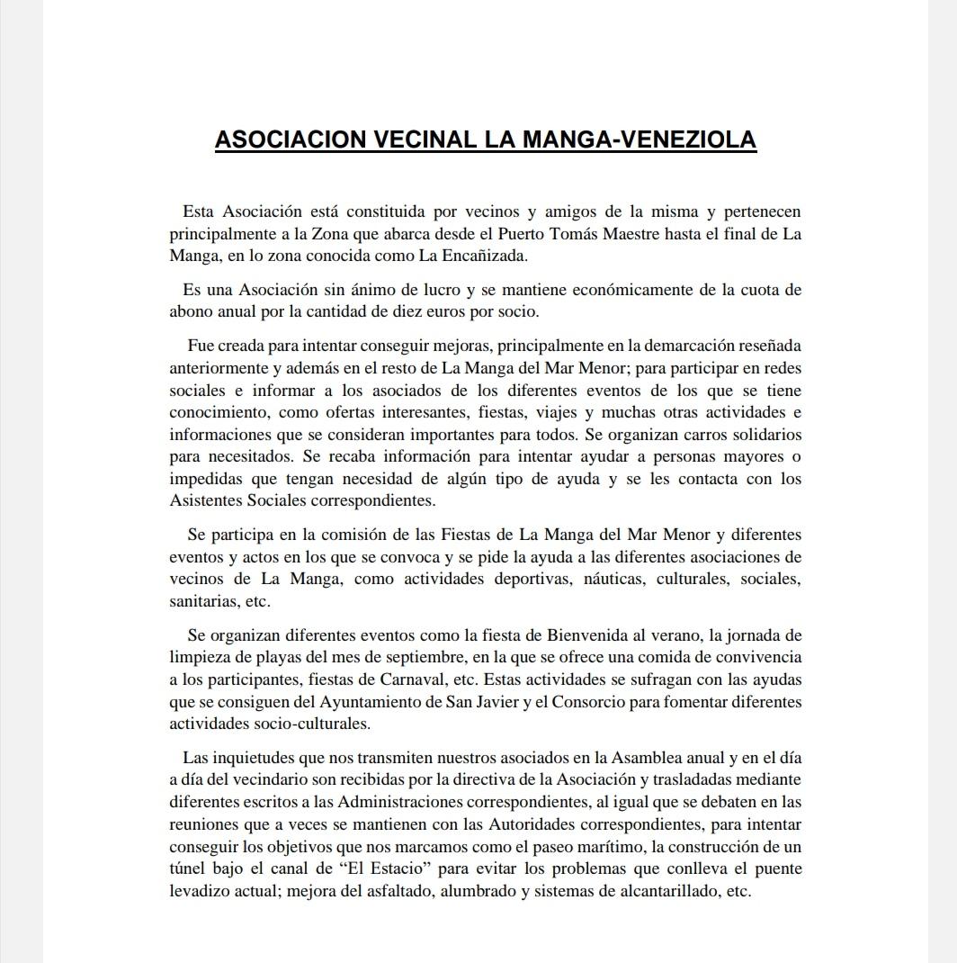 LaMangaNorte's tweet photo. Aquí os dejamos la labor que desempeñamos en nuestra asociación.
Trabajamos para conseguir mejoras en nuestra zona.
#LaMangaNorte
#Veneziola https://t.co/5hIRHlvtxD