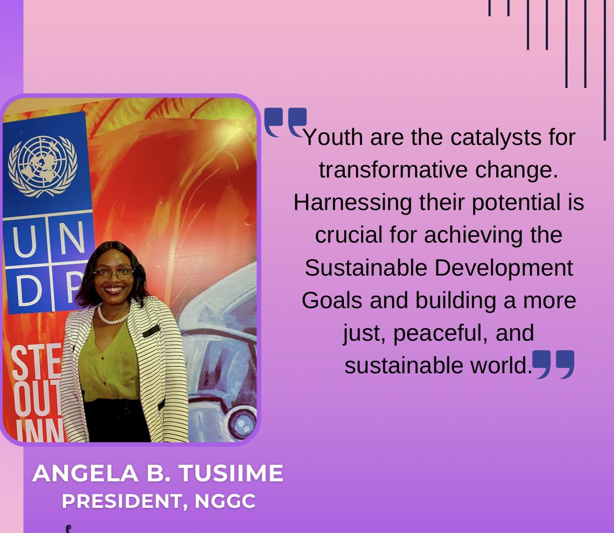 Next Generation Global Connect (Official Account) (@nextgenglobal_c) on Twitter photo The success of our collective future depends on the engagement, education, and empowerment of young people. Investing in youth is vital for resolving global crises and achieving sustainable development.
<a href="/_Counsel_Ella/">Angela .B. Tusiime β¨.πΊπ¬</a> The success of our collective future depends on the engagement, education, and empowerment of young people. Investing in youth is vital for resolving global crises and achieving sustainable development.
<a href="/_Counsel_Ella/">Angela .B. Tusiime β¨.πΊπ¬</a>