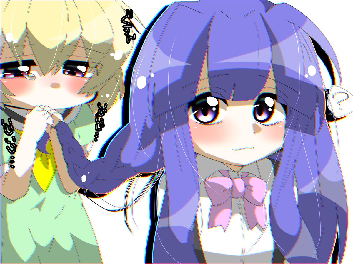 嫌な事があった時ずっと梨花ちゃまの髪の毛いじいじしちゃう沙都子

 #ひぐらしFA  #ひぐらしのなく頃に
 #higurashi  #イラスト