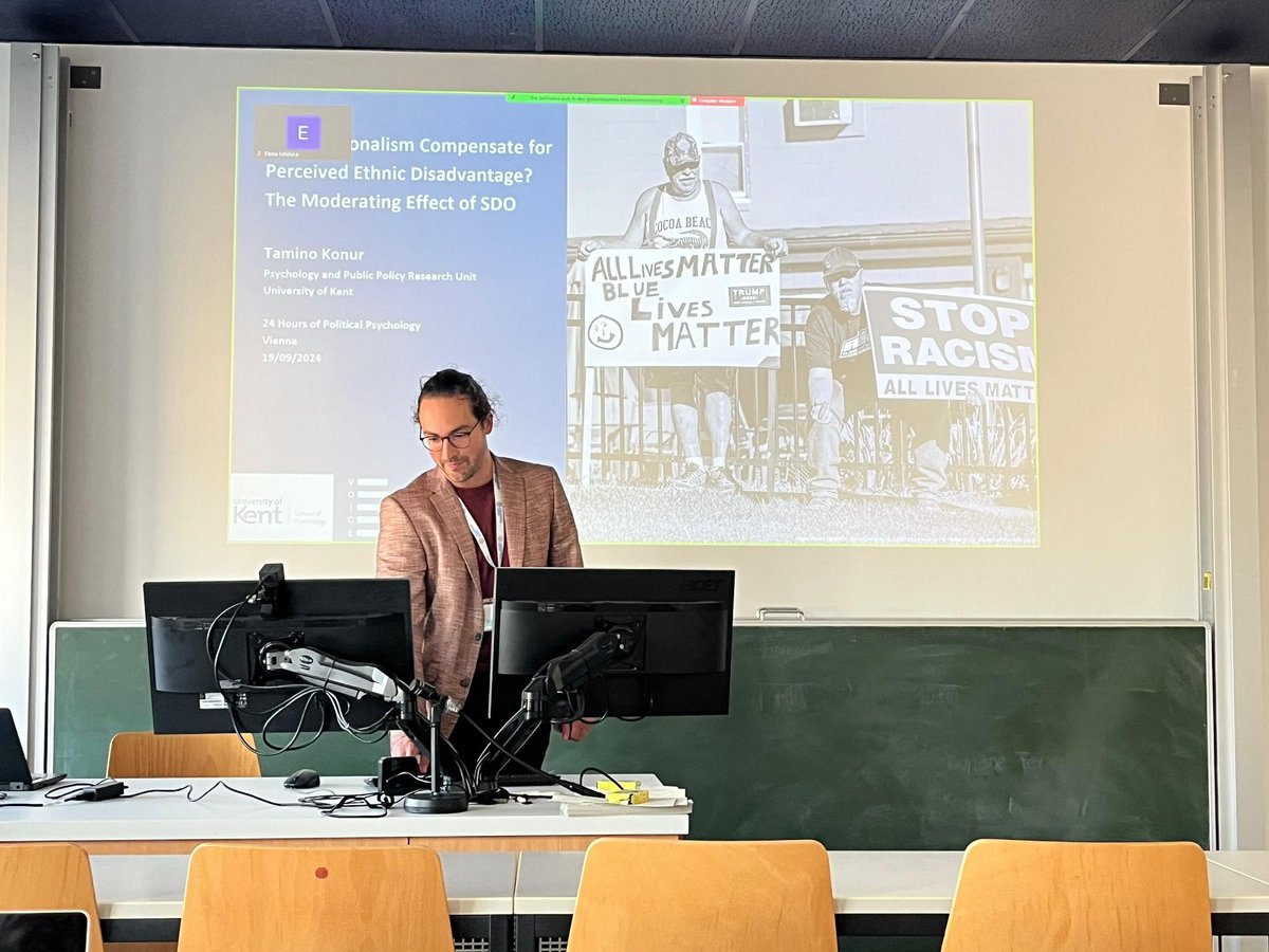 PSYPOL 📊 Psychology & Public Policy Research Unit (@psypolresearch) on Twitter photo <a href="/T_Konur/">Tamino Konur</a> is another PSYPOL lab member who’s had a busy conference season this year. Here he is in Vienna presenting his research on Nationalism at the German Political Psychology Conference <a href="/T_Konur/">Tamino Konur</a> is another PSYPOL lab member who’s had a busy conference season this year. Here he is in Vienna presenting his research on Nationalism at the German Political Psychology Conference