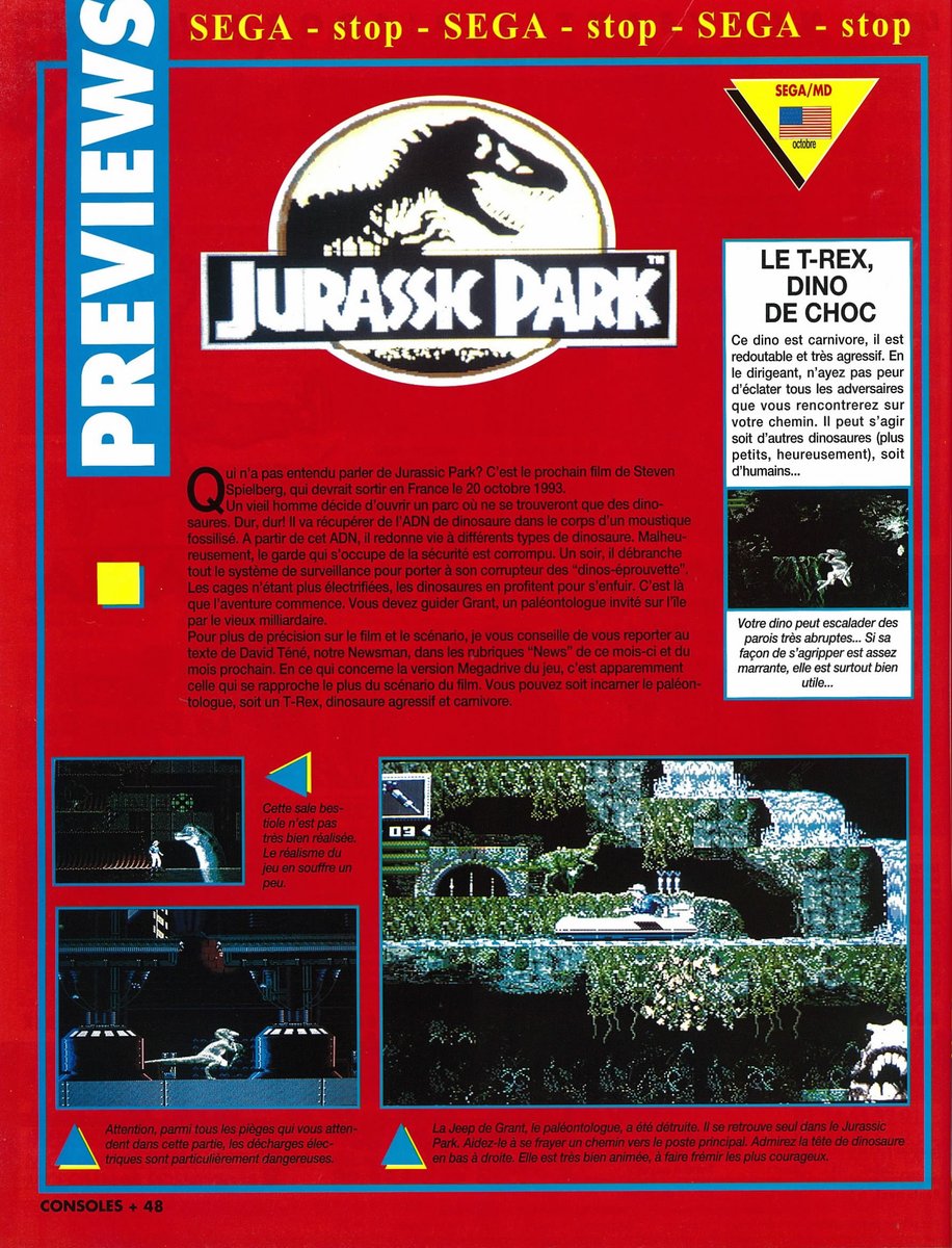 AllmightoFranky's tweet image. On termine "Le Japon en direct" avec DariusForce sur #Snes,#PebbleBeachGolf sur #Megadrive et visite des studios #SEGA US!Puis on commence les "Previews" avec #JurassicPark sur la 16bits de #SEGA!! 3/5