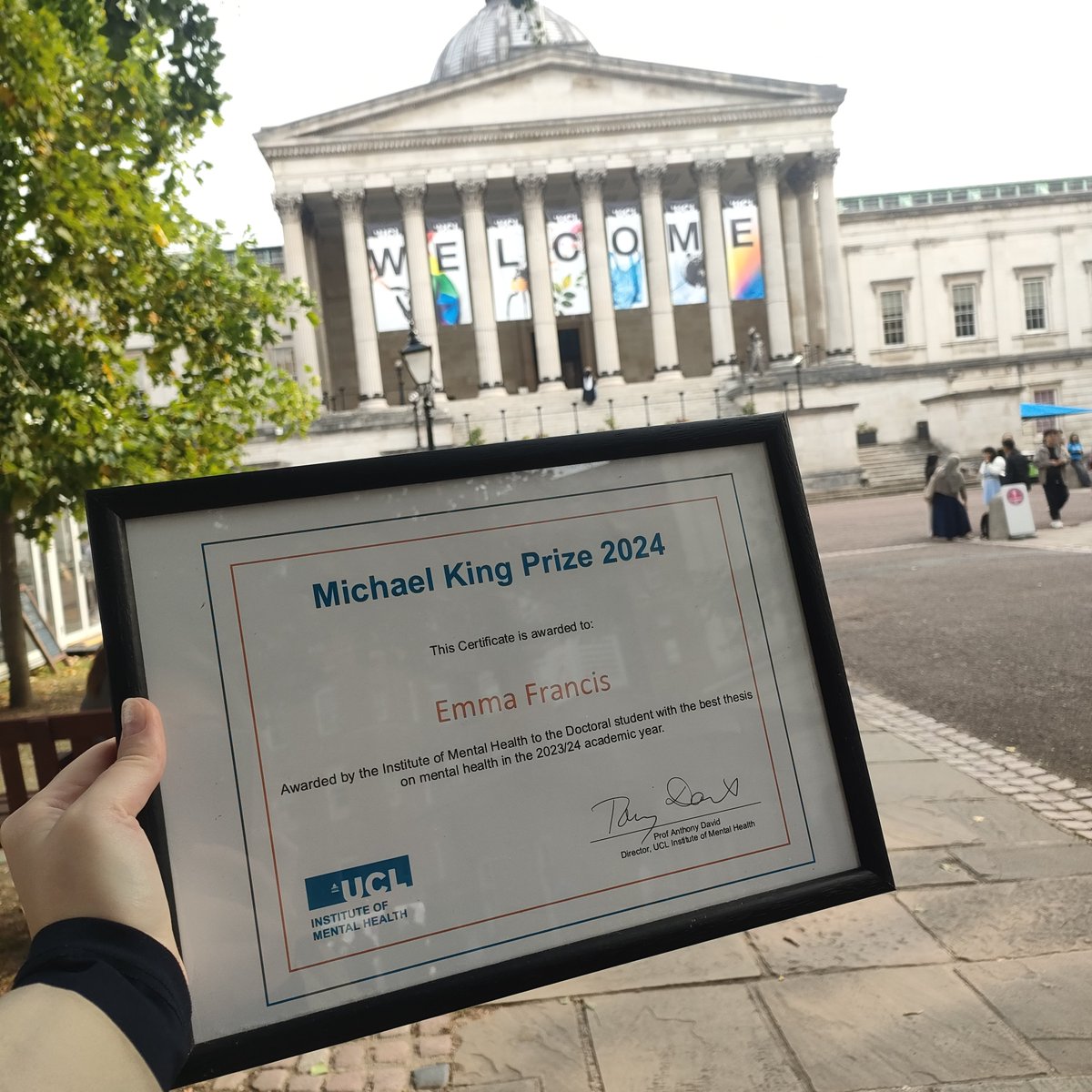 Dr Emma Francis (@emmarubyfrancis) on Twitter photo 🌟Exciting news to share🌟
I'm incredibly honoured and slightly stunned to have won the Michael King Prize for the Best PhD Thesis in Mental Health <a href="/ucl/">UCL</a> <a href="/UCLMentalHealth/">UCL Institute of Mental Health</a>
This recognition means a lot 🥹
I'm deeply grateful to supervisors, peers, family & friends who supported me! 🌟Exciting news to share🌟
I'm incredibly honoured and slightly stunned to have won the Michael King Prize for the Best PhD Thesis in Mental Health <a href="/ucl/">UCL</a> <a href="/UCLMentalHealth/">UCL Institute of Mental Health</a>
This recognition means a lot 🥹
I'm deeply grateful to supervisors, peers, family & friends who supported me!