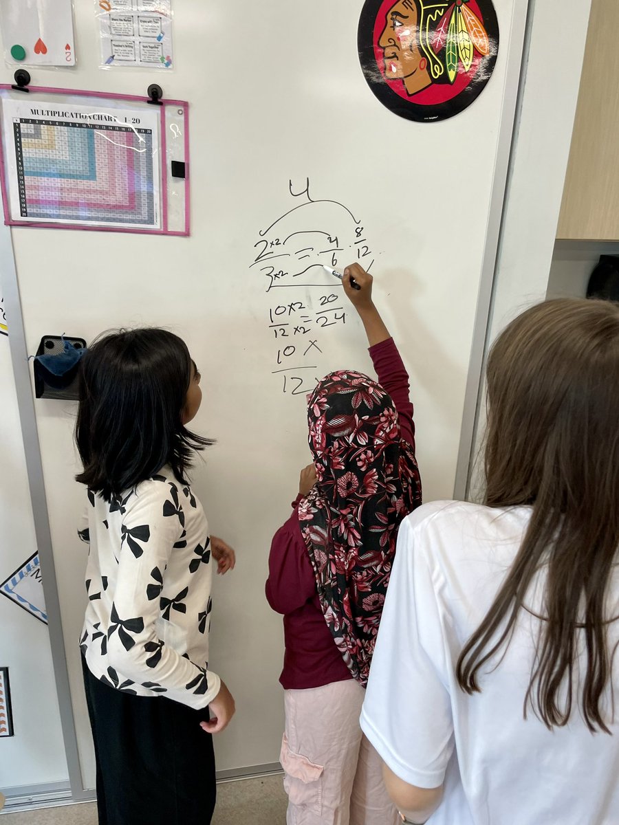 KaitlinBowker's tweet image. Reviewing equivalent fractions for our thinking task in #6thgrademath yesterday. #buildingthinkingclassrooms @LincJrHi