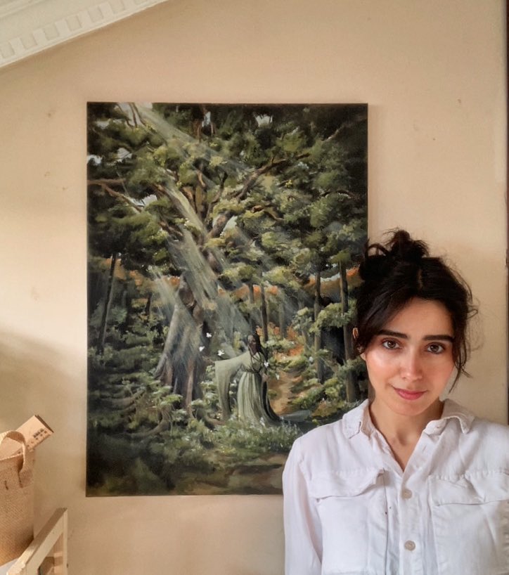 What people imagine turns into paintings in my hands. 🪽🌬️🎨🖼️