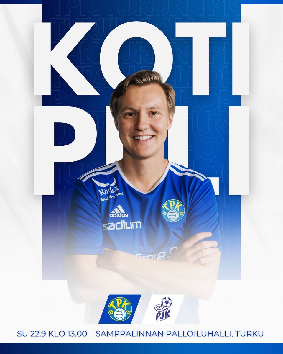 Tervetuloa katsomaan Futsal-Liigaan valmistautuvan Kerhon harjoituskauden ensimmäistä ja viimeistä kotimatsia! 🔵⚪️ 

🆚 PJK 
🗓️ Su 22.9.
🕧 13.00
🏟️ Samppalinnan palloiluhalli, Turku

#KerhoKehrää #futsalfi #futsalliiga