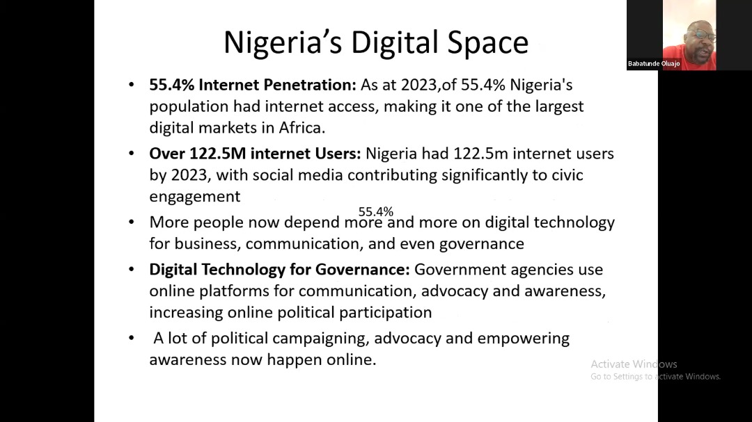 Our second panelist Babatunde Oluajo, discussed Nigeria's Digital Infrastructure and Surveillance Risks during PWAN's webinar on “Thematic Convening on the Cybercrime Act 2024 as Amended: The Impact on the Civic Space in Nigeria”.

He also covered the broad definition of