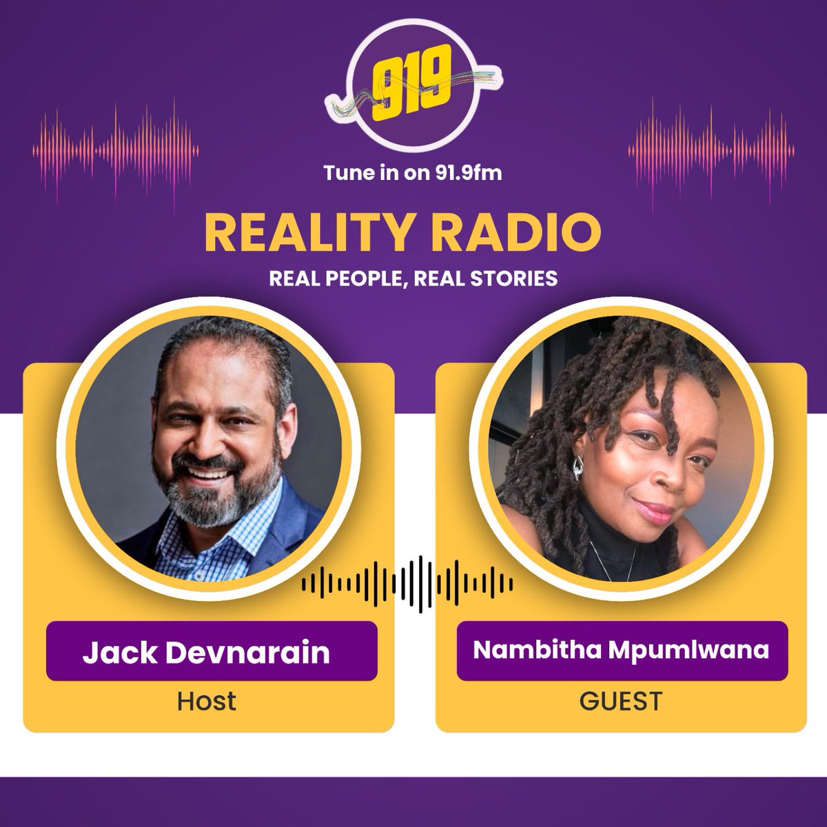 Ifeel919's tweet photo. Something to look forward to on this chilly Friday! @JackD157 is back with #RealityRadio and tonight he’ll be in conversation with @NAMBITHA 😃

Time: 6pm -7pm
Tune in on 91.9fm or live stream at https://t.co/L3Vbx5EzxS https://t.co/xUYbuILoCp
