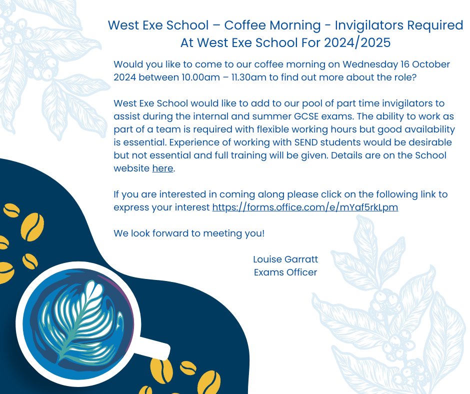 Could you be an invigilator? We would love to meet you!