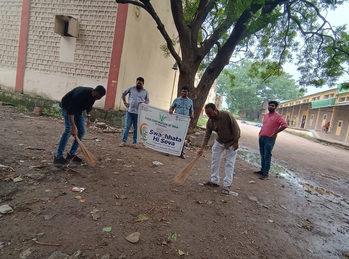Cleanliness drive at FSD Mancherial under Swachhata hi seva campaign 2024.
<a href="/BscFci/">FCI BSC JAMMIKUNTA</a> <a href="/FCI_Peddapalli/">FCI_FSD_Peddapalli</a> <a href="/FKarimnagar/">FCI_DO_Karimnagar</a>