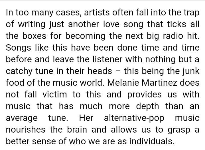 LoveSupportMel's tweet photo. This is from a review article to Melanie's After School EP β€οΈ Did they spill? https://t.co/UoaHY2Favm #MelanieMartinez #AfterSchoolEP https://t.co/D3k2kWg62Z