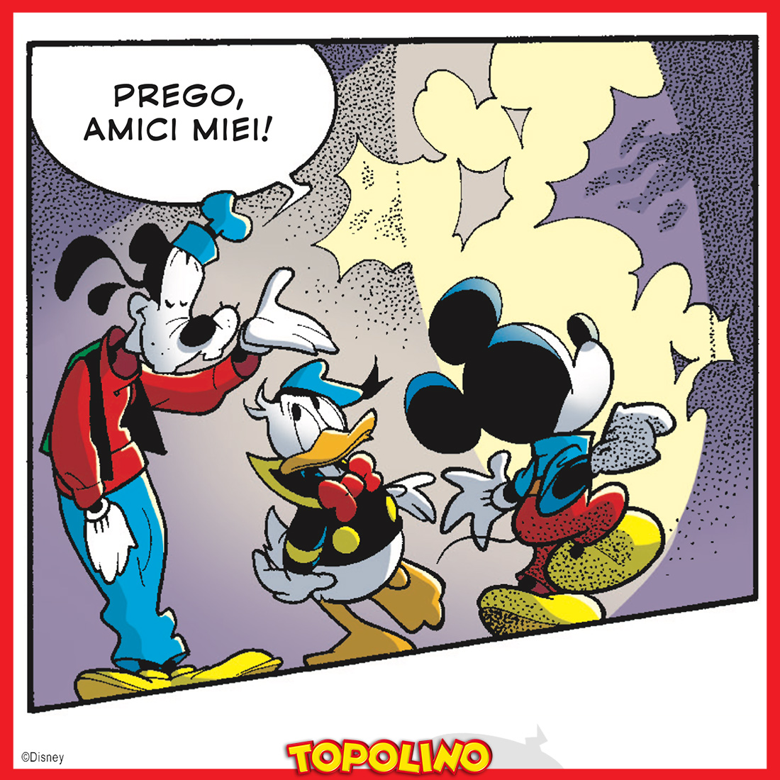 TopolinoIT's tweet photo. Stesso team, nuova missione! Topolino, Paperino e Pippo sono a caccia di presenze misteriose in Topolino e il ritorno degli acchiappafantasmi, una storia che rende omaggio all’avventura cult Topolino nella casa dei fantasmi di Floyd Gottfredson e Ted Osborne del 1936! https://t.co/XmWa9vfeJa