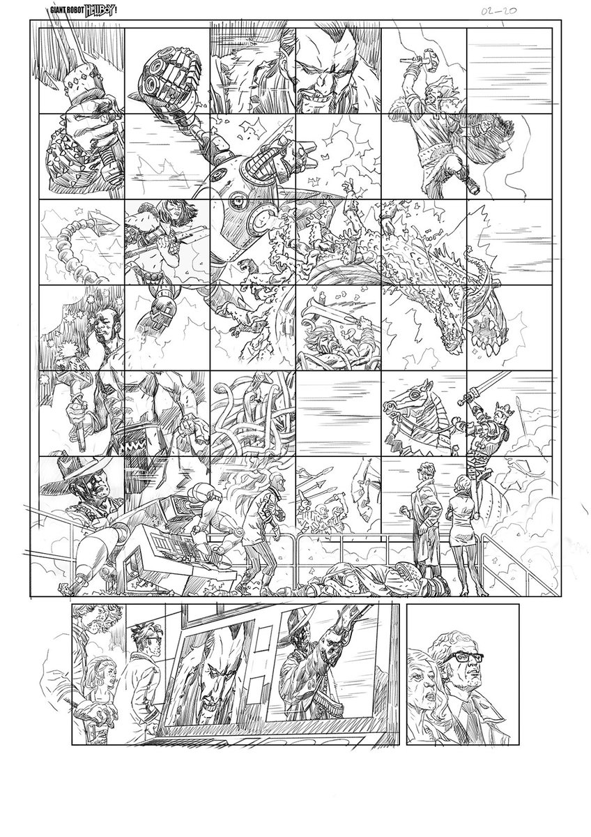 More phone finds, pencilled pages from Giant Robot Hellboy