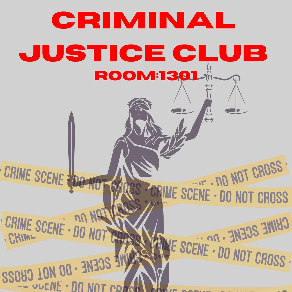 Criminal Justice Club will meet on Wednesday September 25th in Room 1301 right after school.  All are welcome to attend .