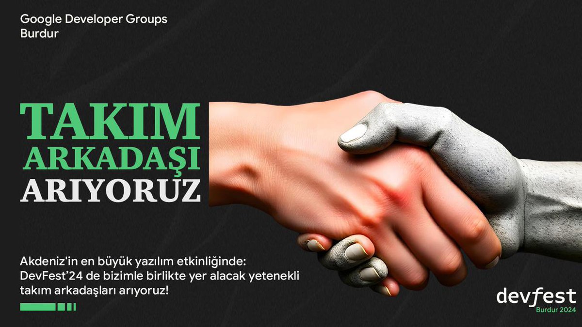 🚀 DevFest Burdur 2024 ekibi olarak büyüyoruz! Takım arkadaşları arıyoruz! Sen de bu büyük organizasyonda yer almak ister misin? Başvuru için: forms.gle/6D1U6Bmzk4fbwN…
#DevFestBurdur #GDGBurdur #Teknoloji #devfest24 #devfest