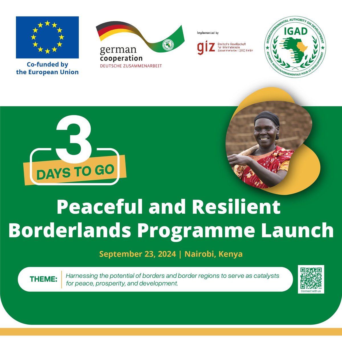 FatumaIAdan's tweet photo. In 3 days, IGAD will launch the 𝑷𝒆𝒂𝒄𝒆𝒇𝒖𝒍 𝒂𝒏𝒅 𝑹𝒆𝒔𝒊𝒍𝒊𝒆𝒏𝒕 𝑩𝒐𝒓𝒅𝒆𝒓𝒍𝒂𝒏𝒅𝒔 𝑷𝒓𝒐𝒈𝒓𝒂𝒎𝒎𝒆 (PRBP), a crucial initiative co-financed by the EU and BMZ.

This programme aims to foster stability and socio-economic development in IGAD’s cross-border communities, with a special focus on ASAL regions.

By addressing the unique challenges in these areas, PRBP will play a key role in promoting growth, building resilience, and improving livelihoods for people living in these vulnerable zones.