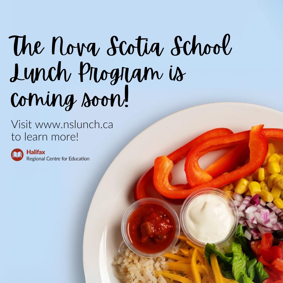 The NS School Lunch Program will begin in Phase 1 schools in HRCE on Oct. 28. Ordering will open on Oct. 18, at which time families will be able to log in and order meals. Right now, HRCE families can go to NSLunch.ca to browse the full menu and read FAQs!