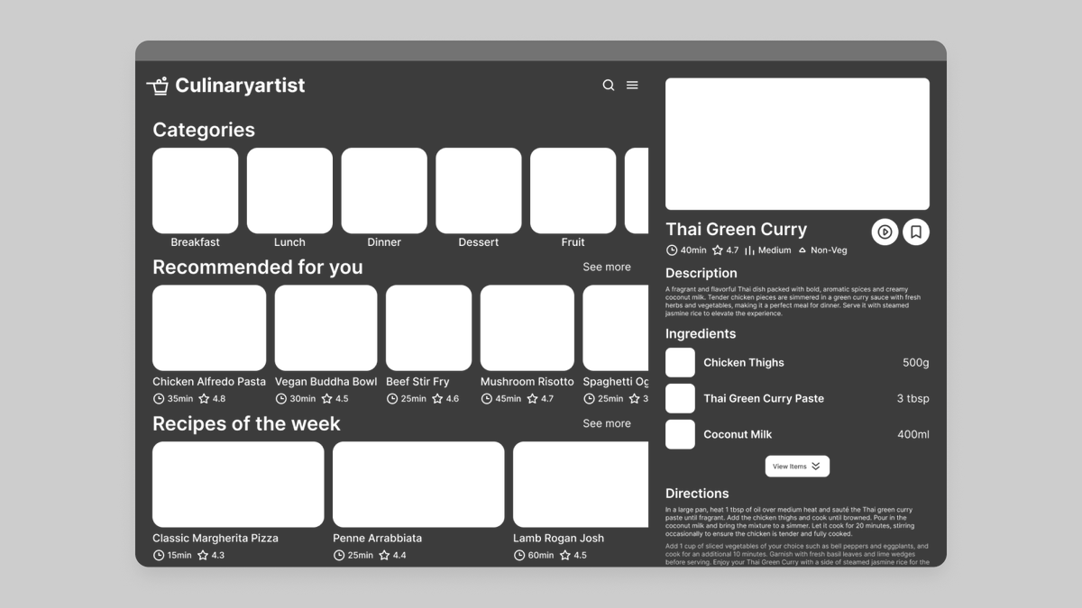 ashish1lexbaa's tweet image. Day 32 of my #50DaysUIChallenge! 🎨 Designed a sleek recipe booklet for a desktop app—perfect for culinary adventures 🍽️✨ Stay tuned for more designs! #RecipeApp #CulinaryArt #WebDesign #FoodLovers #CookingMadeEasy #DesignChallenge #DigitalDesign #FoodInspiration #UXDesign