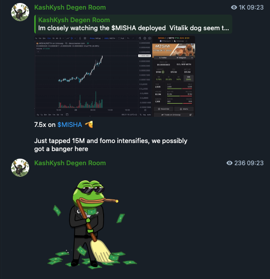 KashKysh's tweet photo. Another quick banger in the Degen Room 8x on $MISHA 🫶🏻

2M -> 16M 🔥

Next few weeks are going to be insane and we'll print disgusting amounts

Gonna be fully locked in to secure our retirement

Drop a like if you want to be part of it 👀