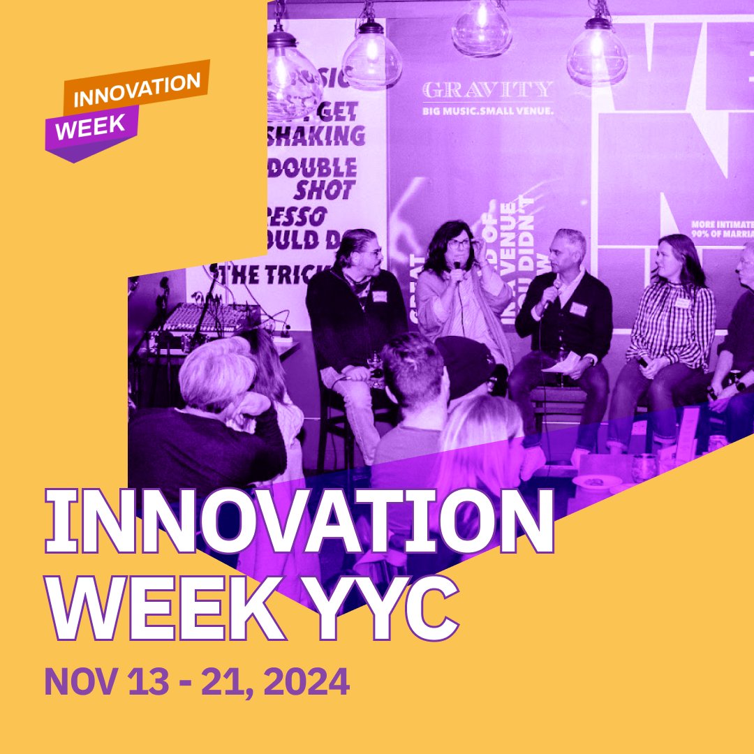 #InnovationWeekYYC 2024 is coming up from Nov. 13 - 21! Get ready for a city-wide celebration of tech and innovation with events, workshops, and networking across Calgary. Whether you're a startup enthusiast, entrepreneur, or investor, there's something for you!