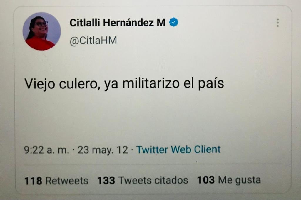 EscenarioOptimo's tweet photo. #México | #NarcoEstado | Tiene razón @CitlaHM, pinche viejo cobarde culero, ya militarizó al país.⤵️ https://t.co/lG4Mb6piwQ