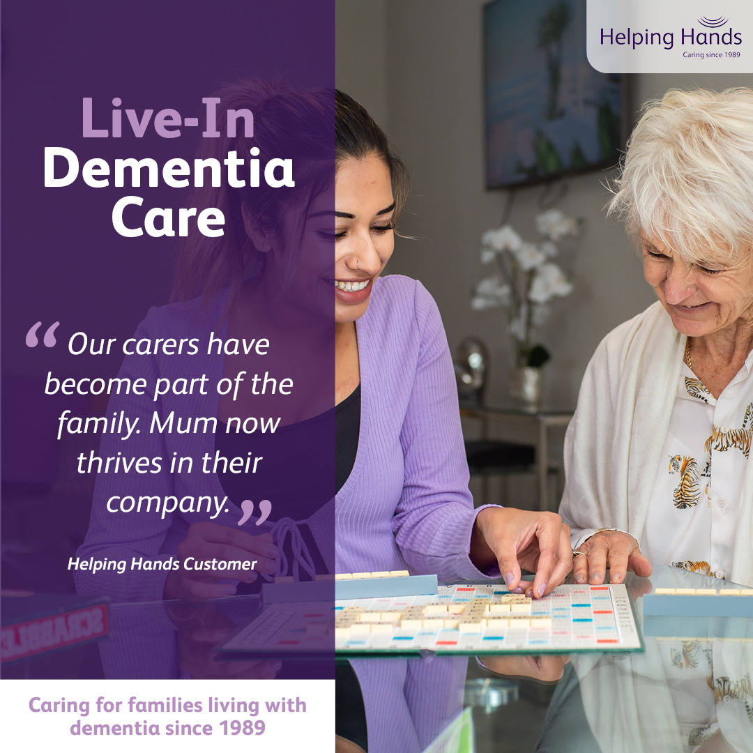 Did you know that a consistent, familiar environment can greatly benefit someone living with dementia?  Find out how Helping Hands can support your family: Discover more today: helpinghandshomecare.co.uk/dementiacare  
  
#HelpingHands #HomeCare #DementiaCare
