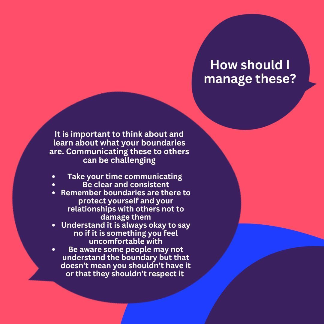 Establishing boundaries is a vital part of protecting and taking care of yourself. Remember, it's always acceptable to say no to something that makes you uncomfortable and to distance yourself from those who do not respect your boundaries.

More info here: buff.ly/2RPNkjY