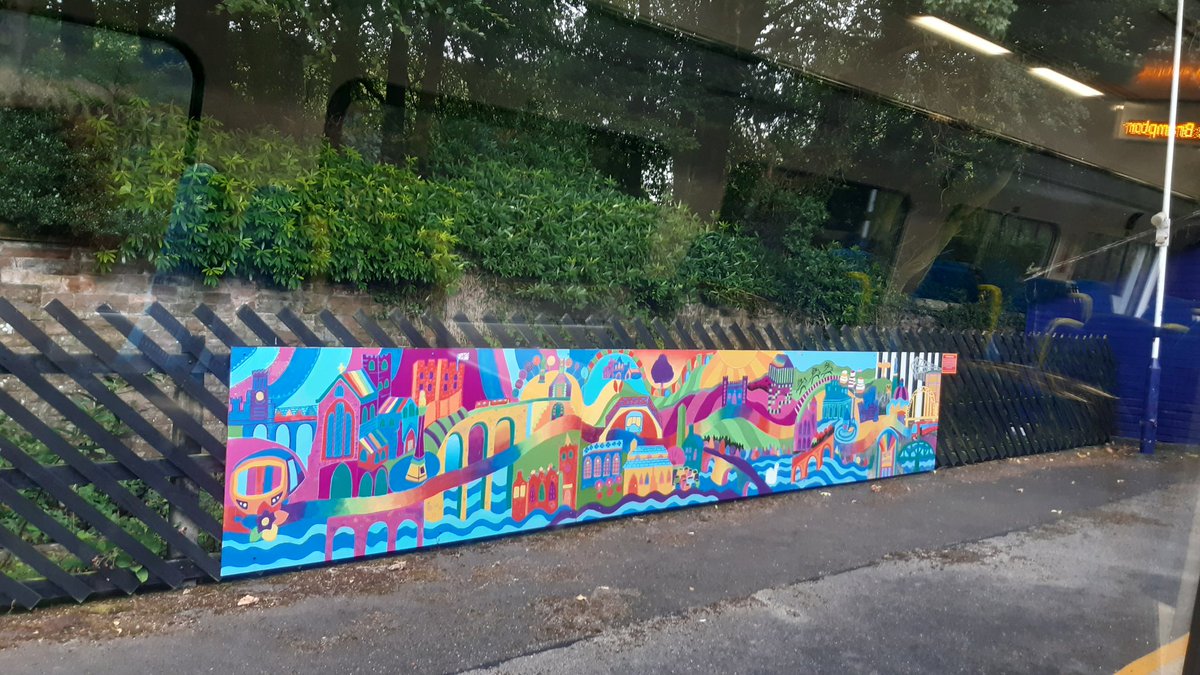 Colourful #artwork at #Brampton Station #TyneValleyRailway
#communityrail #stationadoption