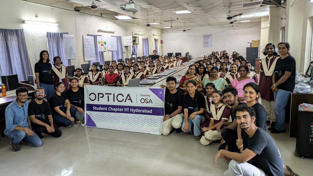 OpticaChap43730's tweet photo. Excited to share some amazing moments from our school outreach at TS SOCIAL WELFARE RESIDENTAL SCHOOL/JR COLLEGE (GIRLS) ISHNAPUR (V) PATANCHERU(M) SANGAREDDY, organized by the Optica Student Chapter, IIT Hyderabad, on 18-09-2024. Inspiring young minds with the wonders of optics. https://t.co/a6MqKhfN2K