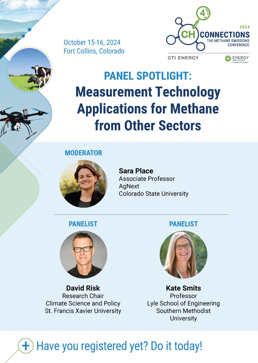 Ch4Connections's tweet image. Explore the latest in #methane measurement technology, including strategies for mitigating landfill and underground emissions, during our expert-led panel with @stfxuniversity, @SMU, and @CSUAgNext. Haven’t registered yet? There’s still time! gti.energy/training-event…