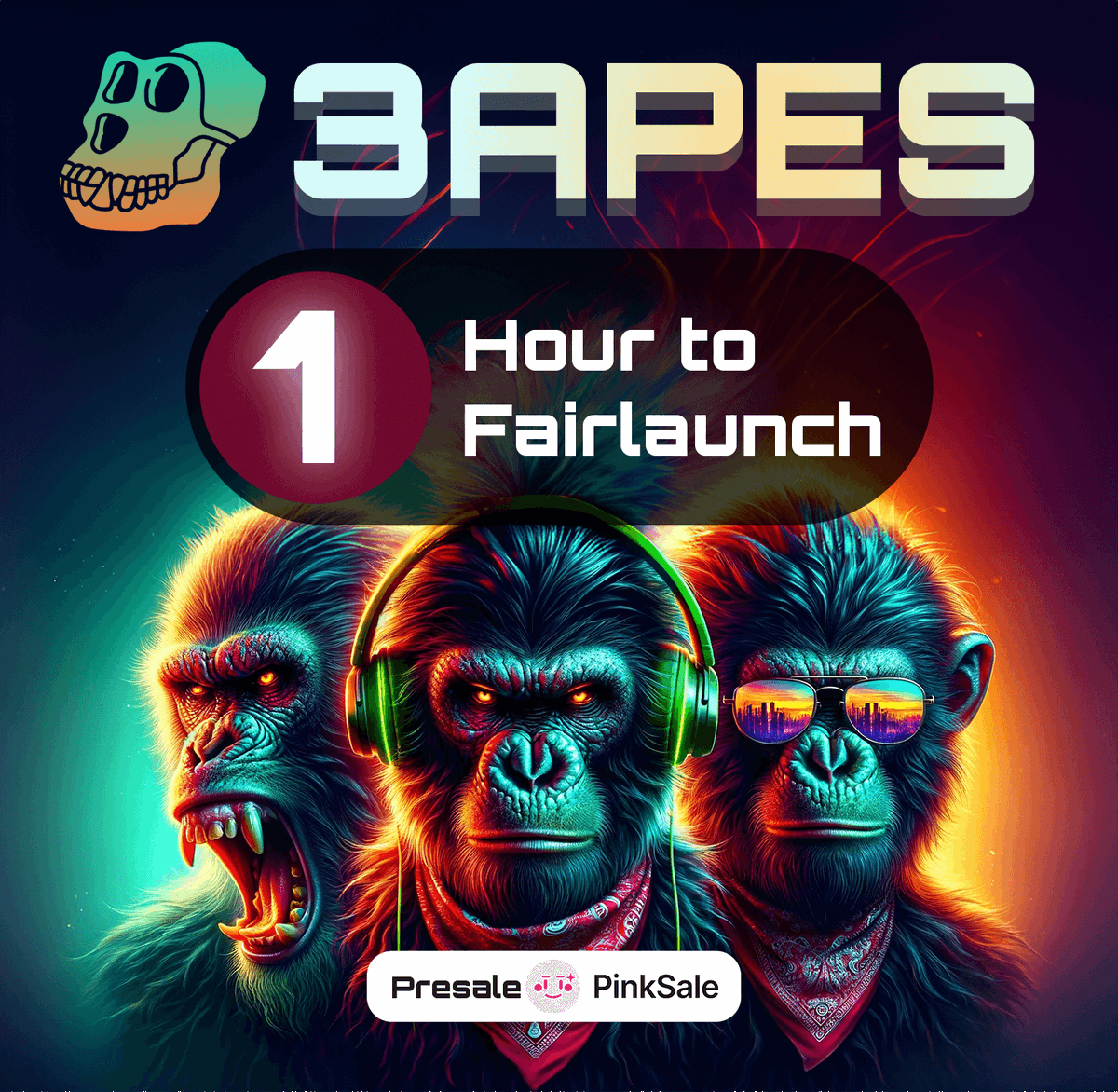 🚀🐒 In just 1 hours, our presale kicks off and the marketing campaign goes live! 🌕🔥 Jump in and experience the wild ride to the moon with us! 🦍💥 Don’t miss the launch – the journey starts now! #Elonmusk #Crypto #memecoin
