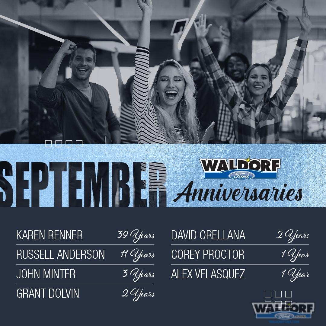 waldorfford's tweet photo. 🎉 Cheers to our amazing team members celebrating September work anniversaries! Your hard work and dedication make all the difference, and we truly appreciate everything you do. Here’s to many more milestones together! 🙌✨ #TeamAppreciation #WorkAnniversary #GratefulHeart https://t.co/n3UEZlS8iE