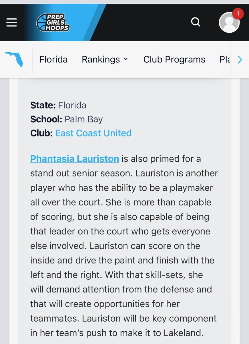 Phantasia Lauriston (@phantasial) on Twitter photo Thank you <a href="/hunterkeithl/">Keith Catfish Hunter</a> for the write up🔥Can’t wait to have an amazing senior year‼️<a href="/PalmBayGBB/">PalmBayHS-GBB_LegacyArchive</a> <a href="/PGHFlorida/">Prep Girls Hoops Florida</a> @EJMurray8 Thank you <a href="/hunterkeithl/">Keith Catfish Hunter</a> for the write up🔥Can’t wait to have an amazing senior year‼️<a href="/PalmBayGBB/">PalmBayHS-GBB_LegacyArchive</a> <a href="/PGHFlorida/">Prep Girls Hoops Florida</a> @EJMurray8