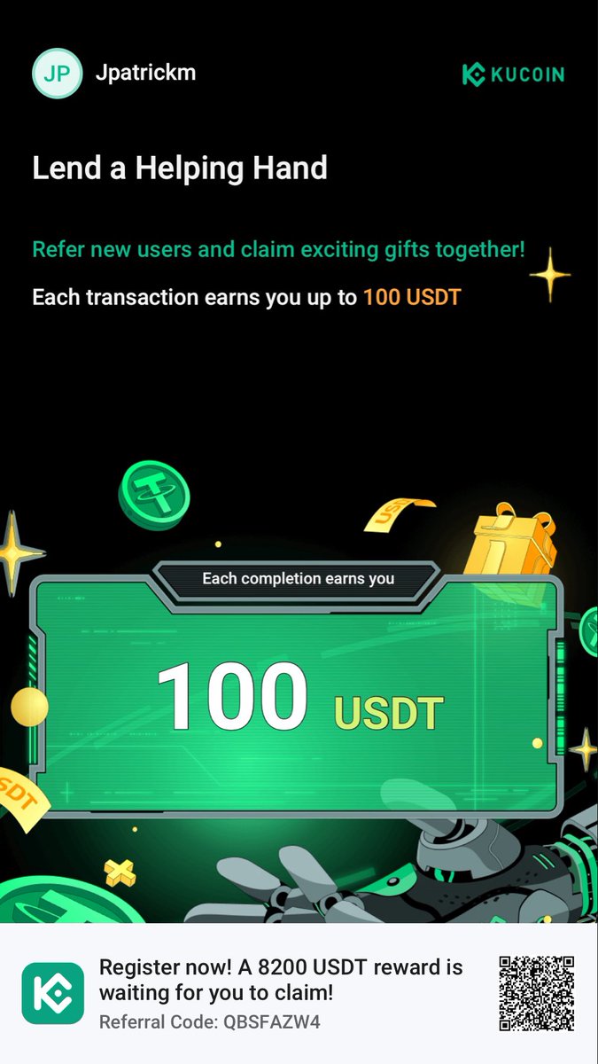 jpatrickm's tweet image. I wasn't hacked, this is just a good promo to share 😂 kucoin.onelink.me/iqEP/vq1tz2in?…