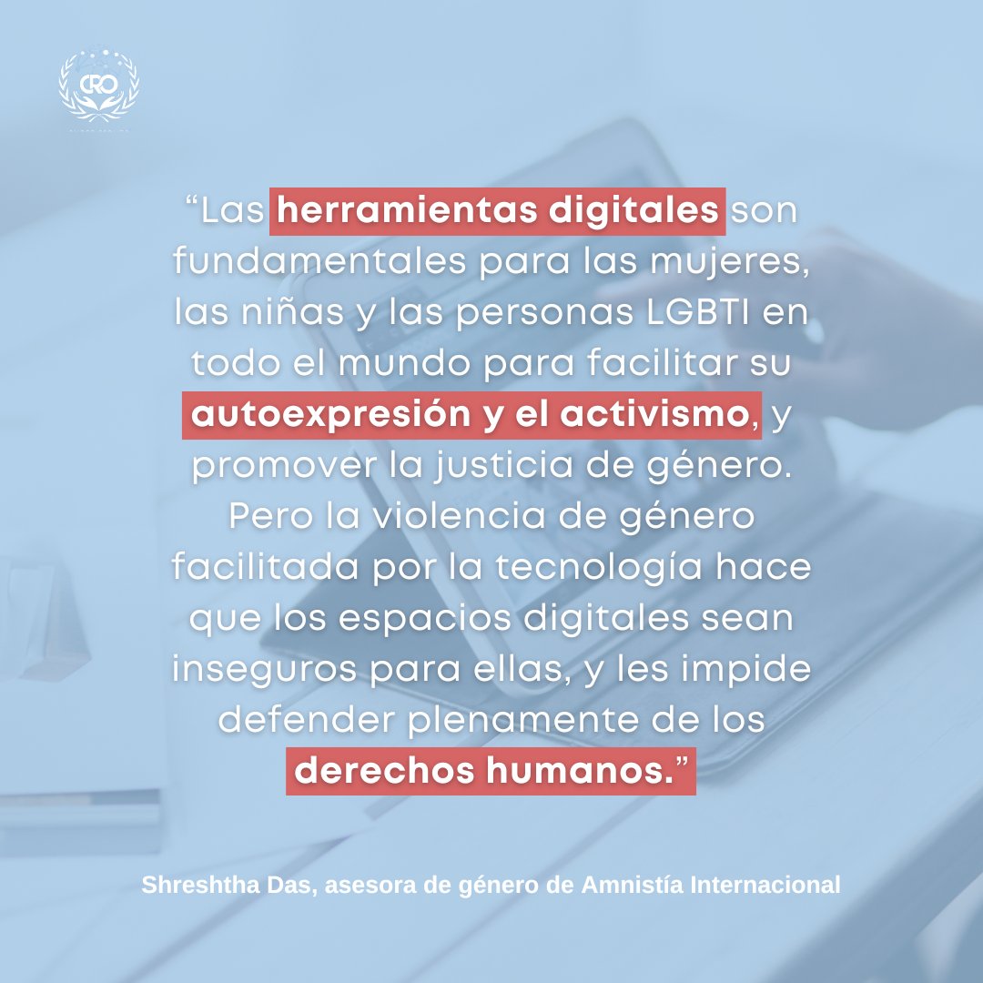 CyberCro's tweet photo. 1 de cada 3 mujeres en el mundo ha sufrido violencia de género facilitada por herramientas digitales. Es urgente proteger a quienes son vulnerables en línea y fuera de ella. 

@Juanripalacio #AndreaBaggio #Ciberseguridad #CyberRightsOrganization #CRO #AnnachiaraSarto https://t.co/TpoWIliby1
