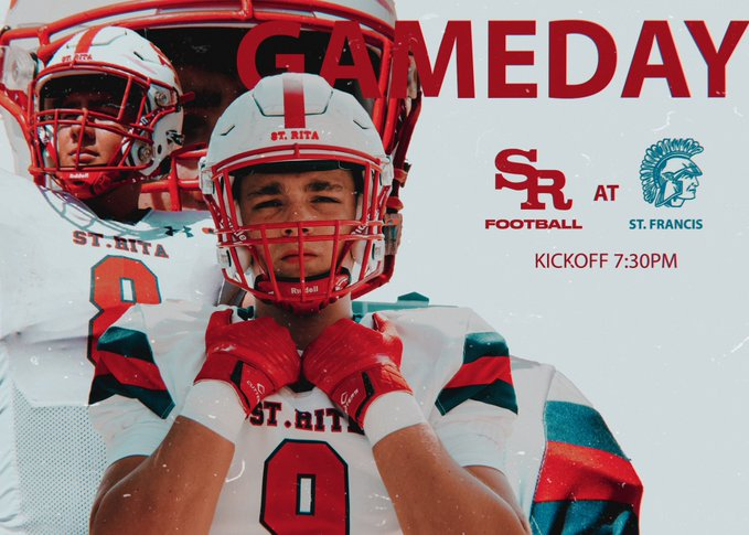 Ihsaa_11's tweet photo. St. Rita vs St. Francis 🏈Players of the Week!🏈
📺 Watch on: https://t.co/DJUkkqaMmB
 today @ 7:30p.
@StRitaFootball @danaher_p @JustinB2025 @StRitaAthletics @StRitaHS @JamesdFranklin6 @CTA_56 @Grzyb5Matt @lisams1210 @CoachMHopkins @SI_Visor16 @NFJA_101 @ben_bubacz https://t.co/uSYppdonXc
