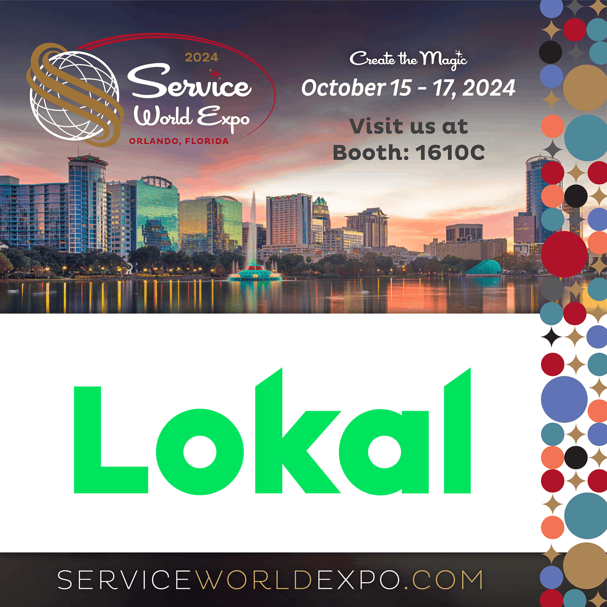 Come say hi at <a href="/ServiceWorldXpo/">Service World Expo©</a>  in Orlando, FL from October 15 - 17.
Booth: 1610C 

#serviceworldexpo #SWE24 #lokal