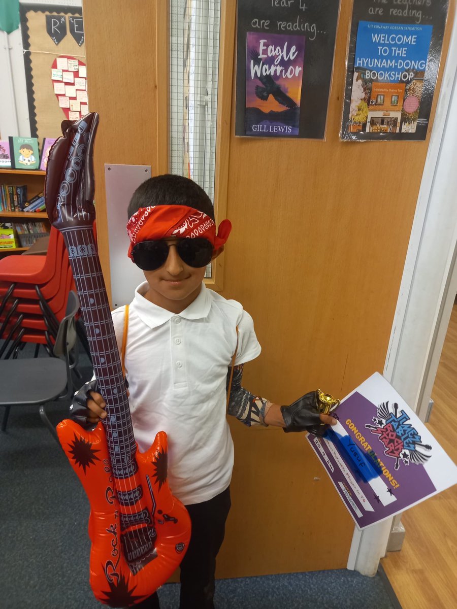 Look how amazing our Y4 winner Y looks! Keep rocking 🎸🥁🎸 <a href="/StPetersYr4/">St. Peter's Year 4</a>
