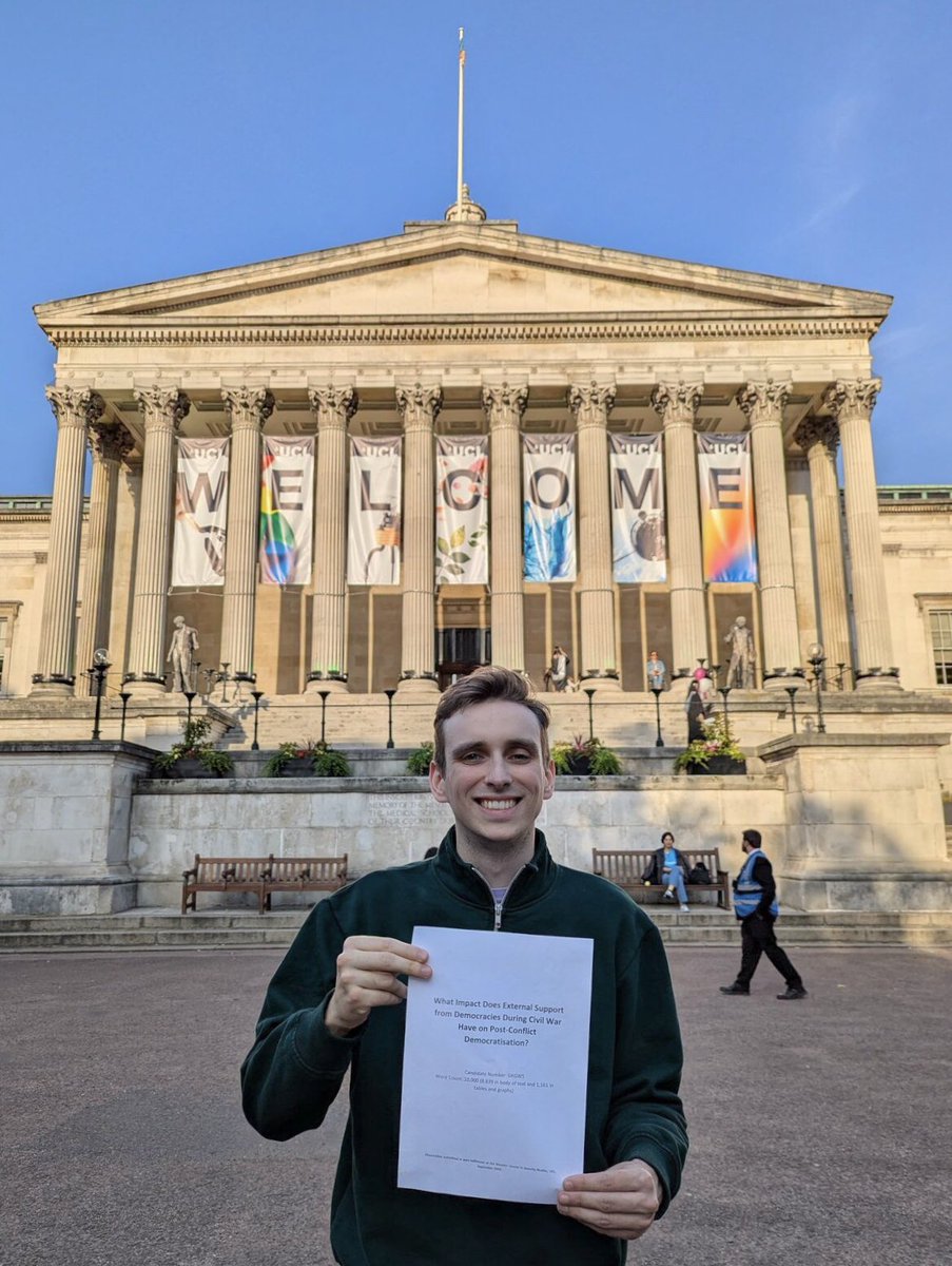 PhilipHutch98's tweet image. Master’s dissertation complete 🥳
It’s been an honour to have spent the last year thinking about democracy and peace.
I’m excited to see what the next step brings brings 🌍