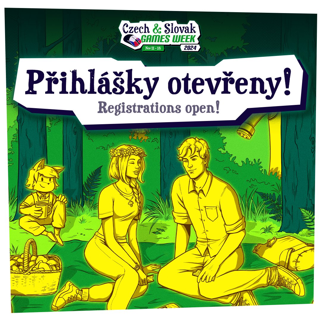 Stále můžete hlásit své hry k letošnímu ročníku Czech &amp; Slovak Games Week. Akce proběhne na Steamu a GOG v termínu 11. - 18. listopadu 2024. Více informací naleznete na webu gamesweek.cz 
Registrace her: docs.google.com/forms/d/e/1FAI…
