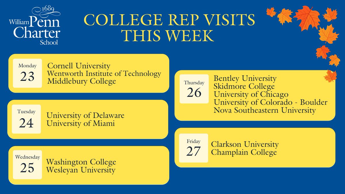 The autumnal equinox may be this weekend, but fall is really a state of mind, a coffee on a cool morning, and a week packed with college rep visits!