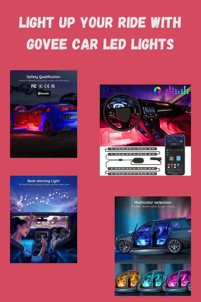 SmartGadgets_us's tweet photo. Govee Car LED Lights, Smart Interior Lights with App Control, RGB Inside Car Lights with DIY Mode and Music Mode, 2 Lines Design for Cars with Car Charger, DC 12V 
Get It 👉 https://t.co/lpzQx0hfNi 
#Car #caraccessories https://t.co/aZQNkSttlm